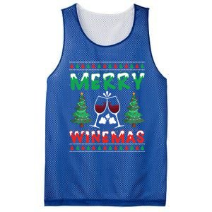 Merry Winemas Ugly Christmas Great Gift Mesh Reversible Basketball Jersey Tank