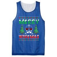 Merry Winemas Ugly Christmas Great Gift Mesh Reversible Basketball Jersey Tank