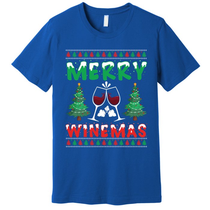 Merry Winemas Ugly Christmas Great Gift Premium T-Shirt