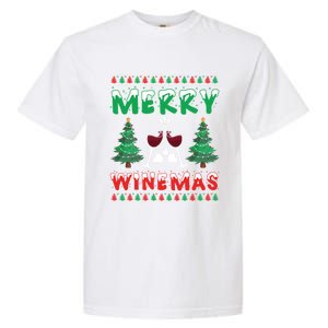 Merry Winemas Ugly Christmas Great Gift Garment-Dyed Heavyweight T-Shirt