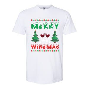 Merry Winemas Ugly Christmas Great Gift Softstyle CVC T-Shirt