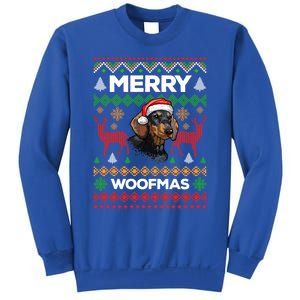 Merry Woofmas Ugly Sweater Christmas Dachshund Lover Gift Sweatshirt