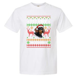 Merry Woofmas Ugly Sweater Christmas Dachshund Lover Gift Garment-Dyed Heavyweight T-Shirt