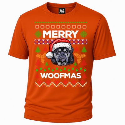 Merry Woofmas Ugly Sweater Christmas English Bulldog Lover Cool Gift Cooling Performance Crew T-Shirt