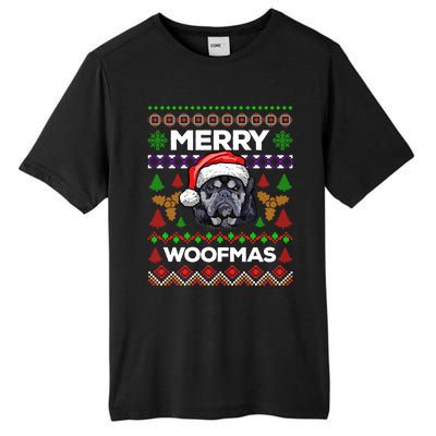 Merry Woofmas Ugly Sweater Christmas English Bulldog Lover Cool Gift Tall Fusion ChromaSoft Performance T-Shirt