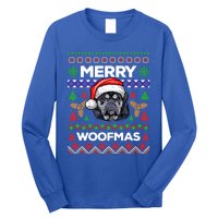 Merry Woofmas Ugly Sweater Christmas English Bulldog Lover Cool Gift Long Sleeve Shirt