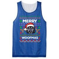 Merry Woofmas Ugly Sweater Christmas English Bulldog Lover Cool Gift Mesh Reversible Basketball Jersey Tank