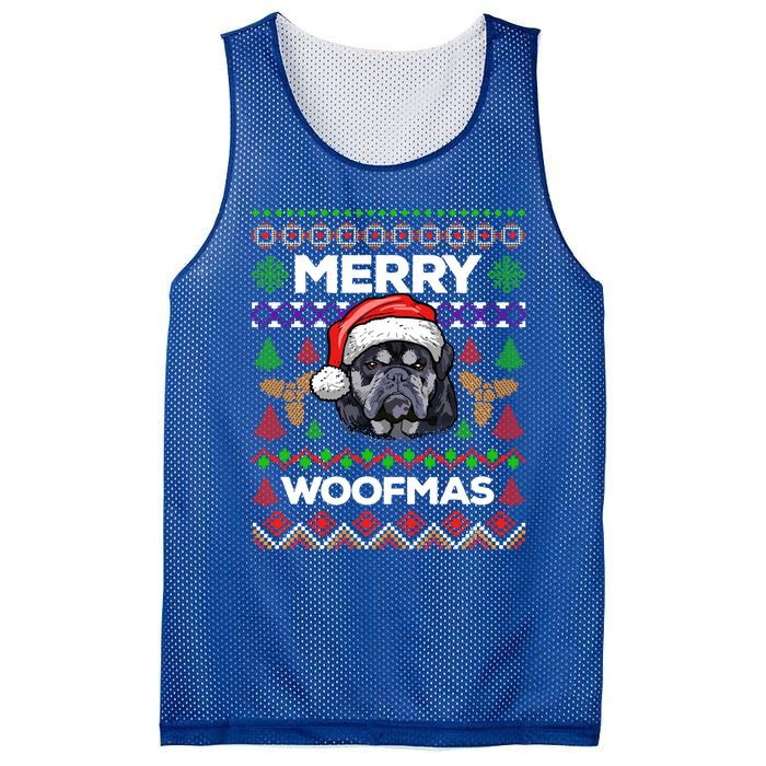 Merry Woofmas Ugly Sweater Christmas English Bulldog Lover Cool Gift Mesh Reversible Basketball Jersey Tank