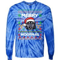 Merry Woofmas Ugly Sweater Christmas English Bulldog Lover Cool Gift Tie-Dye Long Sleeve Shirt