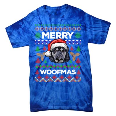 Merry Woofmas Ugly Sweater Christmas English Bulldog Lover Cool Gift Tie-Dye T-Shirt