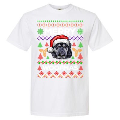 Merry Woofmas Ugly Sweater Christmas English Bulldog Lover Cool Gift Garment-Dyed Heavyweight T-Shirt