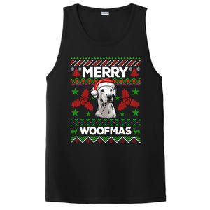 Merry Woofmas Ugly Christmas Dalmatian Lover Gift PosiCharge Competitor Tank