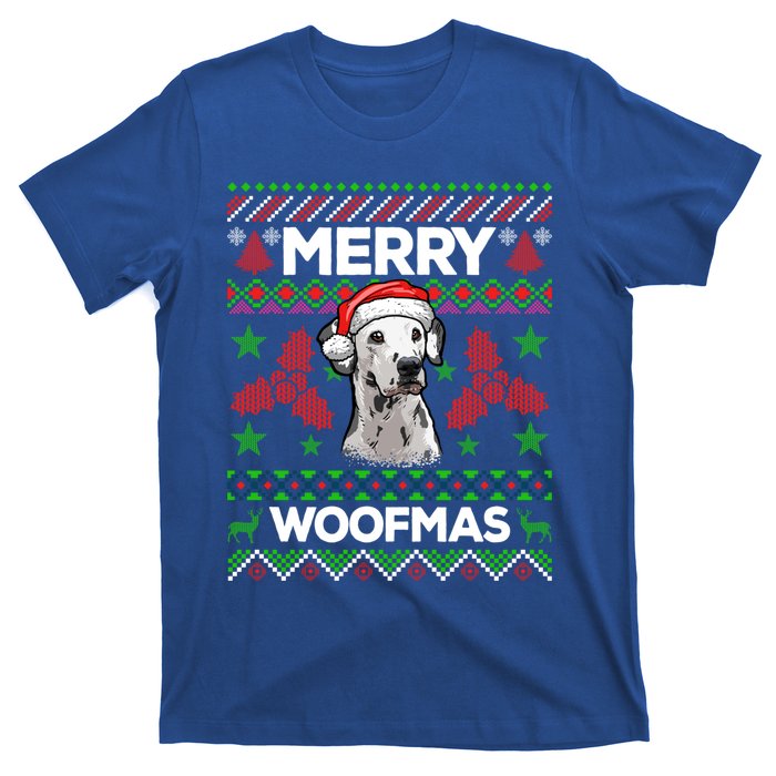 Merry Woofmas Ugly Christmas Dalmatian Lover Gift T-Shirt