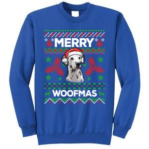 Merry Woofmas Ugly Christmas Dalmatian Lover Gift Tall Sweatshirt