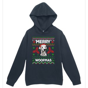 Merry Woofmas Ugly Christmas Dalmatian Lover Gift Urban Pullover Hoodie