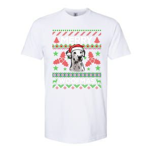 Merry Woofmas Ugly Christmas Dalmatian Lover Gift Softstyle CVC T-Shirt