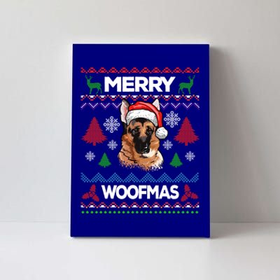 Merry Woofmas Ugly Sweater Christmas Ger Shepherd Lover Meaningful Gift Canvas