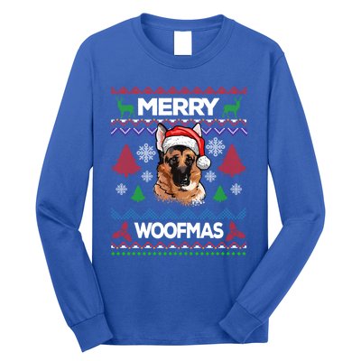 Merry Woofmas Ugly Sweater Christmas Ger Shepherd Lover Gift Long Sleeve Shirt