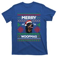 Merry Woofmas Ugly Sweater Christmas Rottweiler Lover Gift Cute Gift T-Shirt