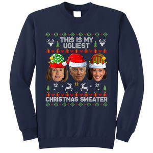 Meme World's Ugly Pelosi Kamala Joe Biden Christmas Sweater Funny Anti Biden Tall Sweatshirt