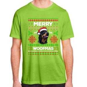 Merry Woofmas Ugly Sweater Christmas Rottweiler Lover Gift Adult ChromaSoft Performance T-Shirt