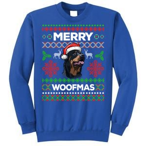 Merry Woofmas Ugly Sweater Christmas Rottweiler Lover Gift Sweatshirt