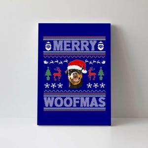 Merry Woofmas Ugly Christmas Rottweiler Xmas Party Cute Gift Canvas