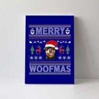 Merry Woofmas Ugly Christmas Rottweiler Xmas Party Cute Gift Canvas