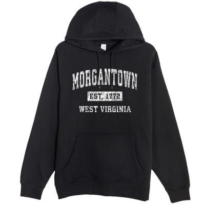 Morgantown West Virginia Wv Vintage Sports Premium Pullover Hoodie