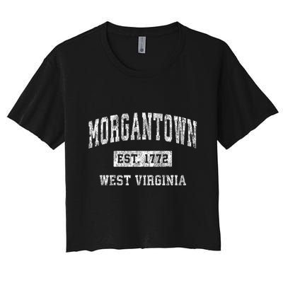 Morgantown West Virginia Wv Vintage Sports Crop Top