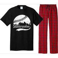 Milwaukee Wisconsin Vintage Skyline Apparel Pajama Set