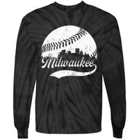 Milwaukee Wisconsin Vintage Skyline Apparel Tie-Dye Long Sleeve Shirt