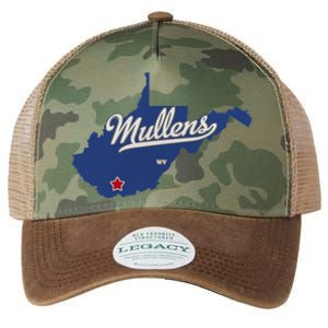 Mullens West Virginia WV Map Legacy Tie Dye Trucker Hat