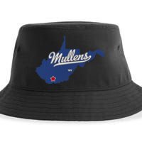 Mullens West Virginia WV Map Sustainable Bucket Hat