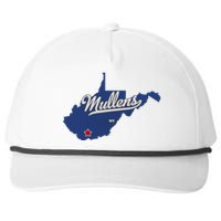 Mullens West Virginia WV Map Snapback Five-Panel Rope Hat