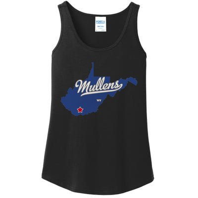 Mullens West Virginia WV Map Ladies Essential Tank