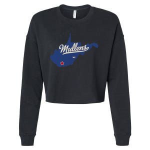 Mullens West Virginia WV Map Cropped Pullover Crew