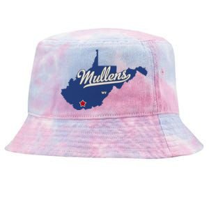 Mullens West Virginia WV Map Tie-Dyed Bucket Hat