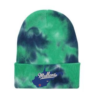 Mullens West Virginia WV Map Tie Dye 12in Knit Beanie