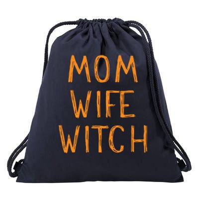 Mom Wife Witch Witchcraft Wiccan Cute Halloween Gift Drawstring Bag