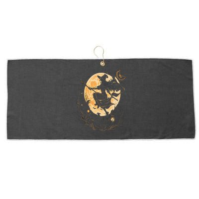 Moon Witch Witchcraft Halloween Gift Large Microfiber Waffle Golf Towel