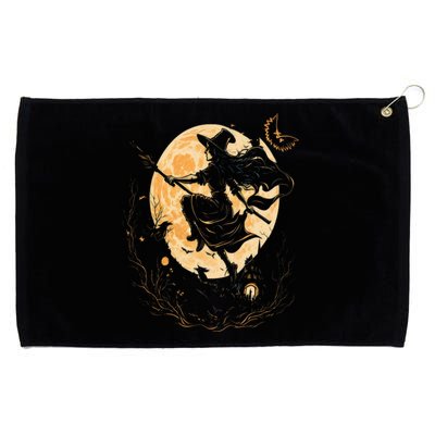 Moon Witch Witchcraft Halloween Gift Grommeted Golf Towel