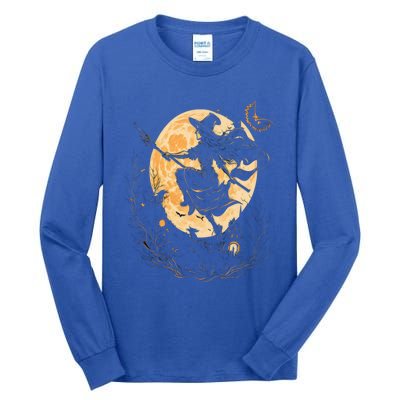 Moon Witch Witchcraft Halloween Gift Tall Long Sleeve T-Shirt