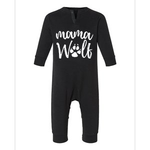 Mama Wolf Wolves Wild Lover Mom Mother Gift Infant Fleece One Piece