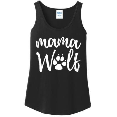 Mama Wolf Wolves Wild Lover Mom Mother Gift Ladies Essential Tank