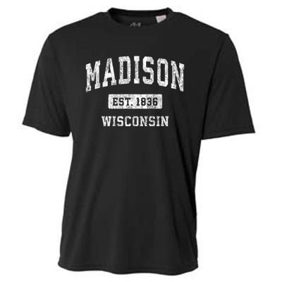 Madison Wisconsin Wi Vintage Sports Design Cooling Performance Crew T-Shirt