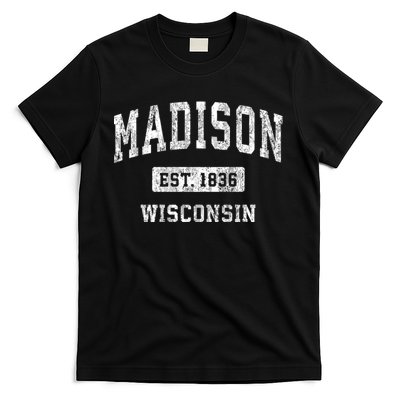 Madison Wisconsin Wi Vintage Sports Design T-Shirt