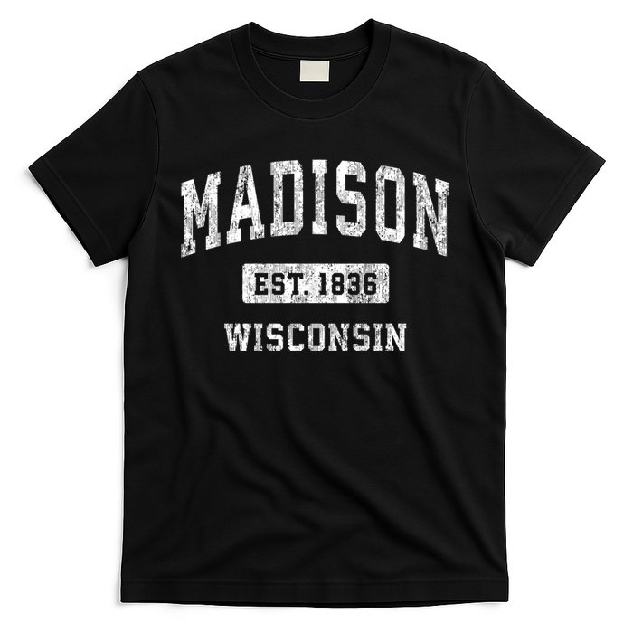 Madison Wisconsin Wi Vintage Sports Design T-Shirt