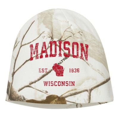 Madison Wisconsin Wi Vintage Sports Design Kati - Camo Knit Beanie