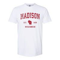 Madison Wisconsin Wi Vintage Sports Design Softstyle CVC T-Shirt